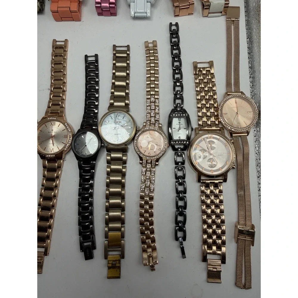 Mixed Brands Ladies Watches ALL‎ METAL Lot Of 25 For Parts Repair